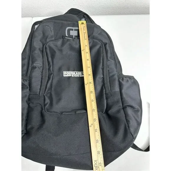 OGIO Business Laptop Padded Backpack Computer Work Black Polyglass Maple Logo